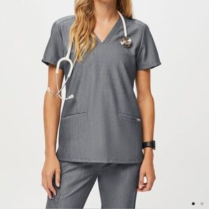 FIGS Three-Pocket Scrubs Top